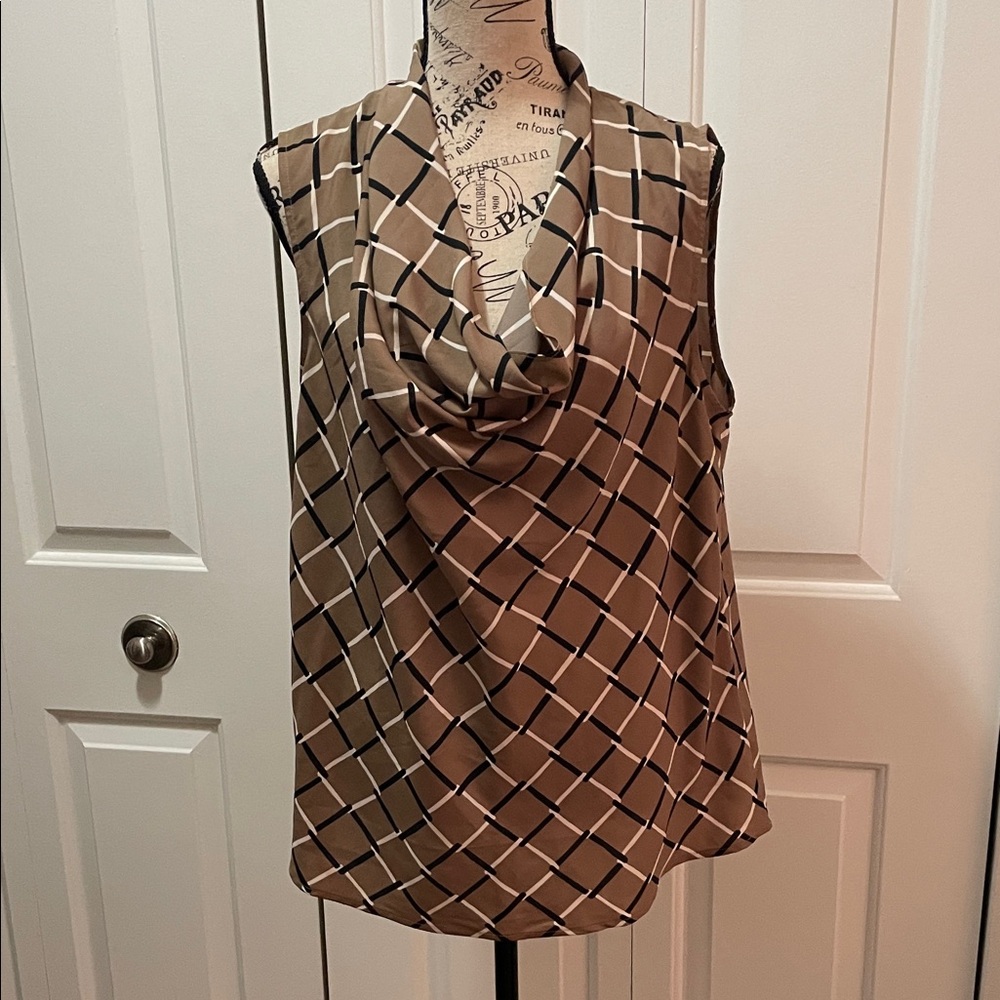 GAP Brown Checkered Women's Blouse